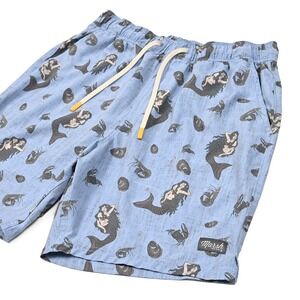 Marsh Wear Blue Mermaid Activewear Performance Shorts Men's Large Swim Beach